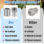 4Pcs Stainless Steel Garden Hose Quick Connector 3/4" Fitting Garden Hose Connector Richie's