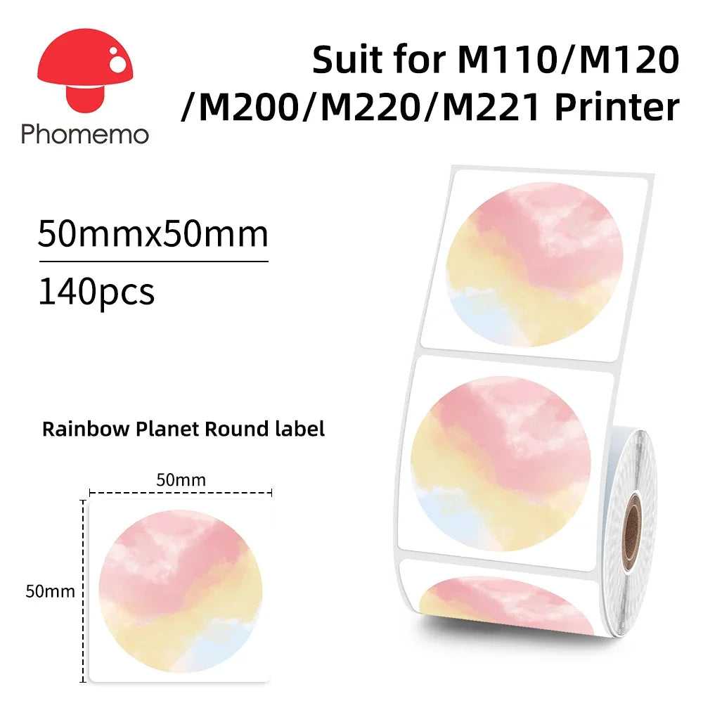 Waterproof Thermal Labels 40x30mm for Phomemo M110 M200 Printers Thermal Label Roll Richie's XY5050-140CH