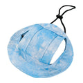 Pet Cowboy Hat with Ear Holes – Adjustable Sun Hat for Dogs & Cats Pet Costume Hat Richie's Blue S