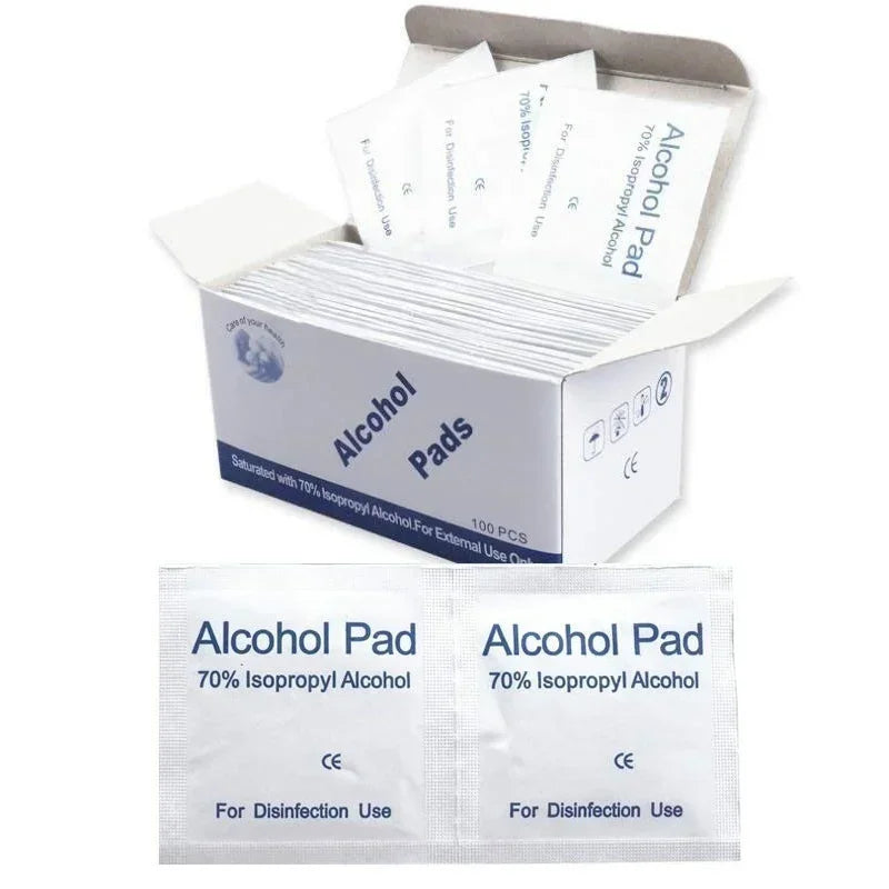 100pcs 75% Alcohol Prep Pads – Isopropyl Swabs for Phone Cleaning Alcohol Prep Pads Richie's