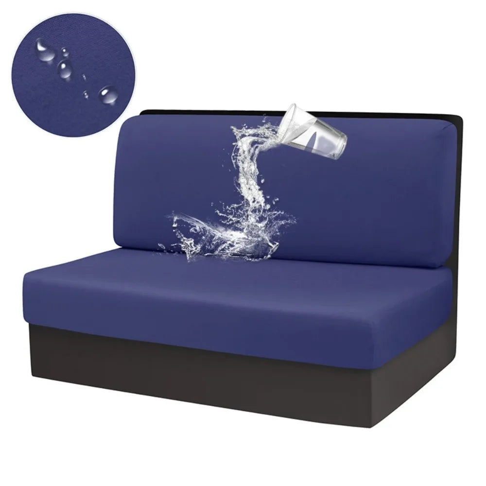 2-Pack Stretch RV Dinette Cushion Covers – Slip-On Seat Covers Seat Cushion Covers Richie's Navy Blue