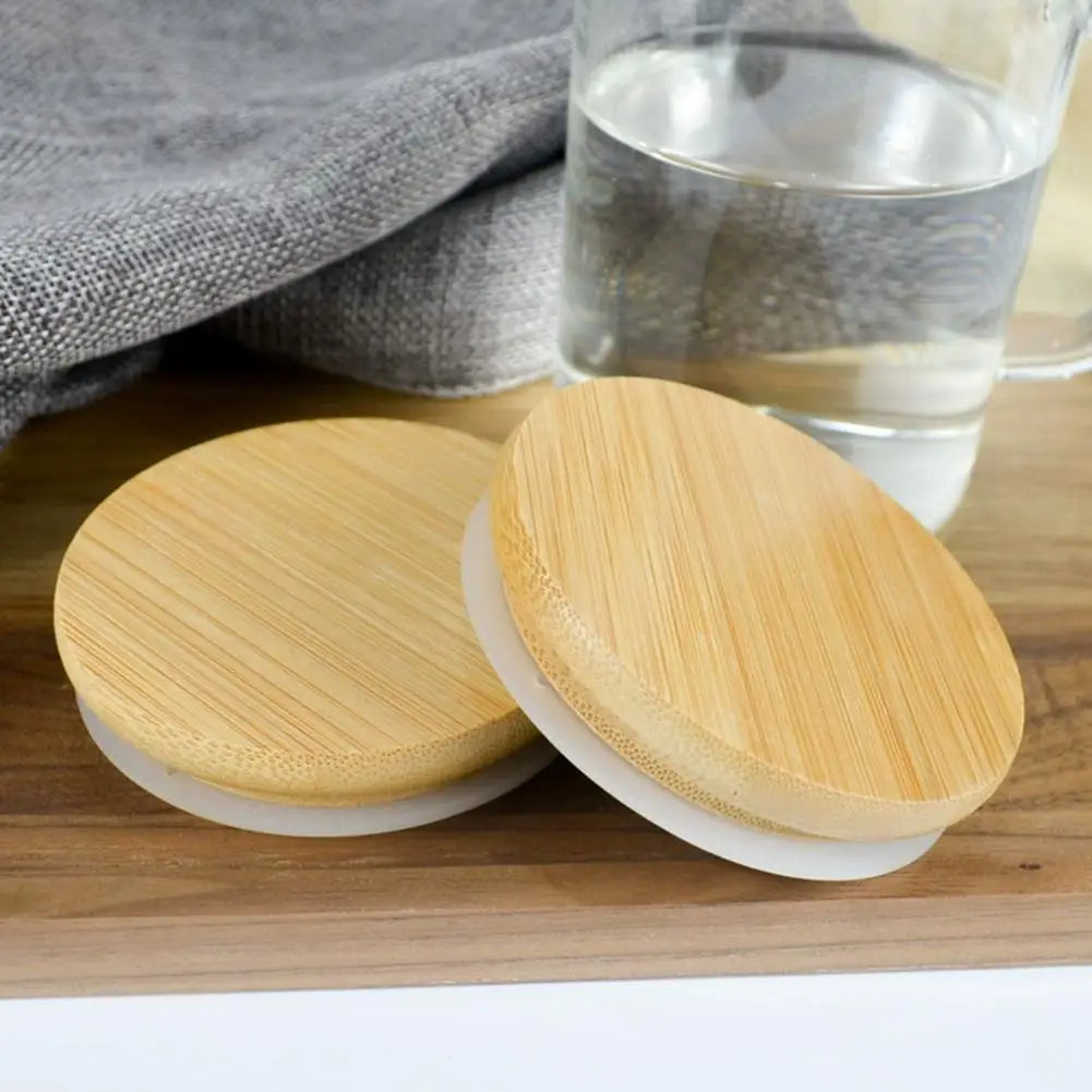 Round Wood Mason Jar Lids with Silicone Seal – 5 Sizes Mason Jar Lid Richie's
