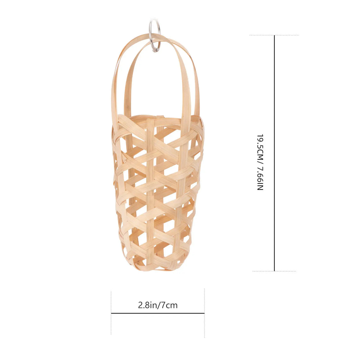 Parrot Food Basket – Natural Wood Bird Foraging Basket with Hook Bird Foraging Basket Richie's
