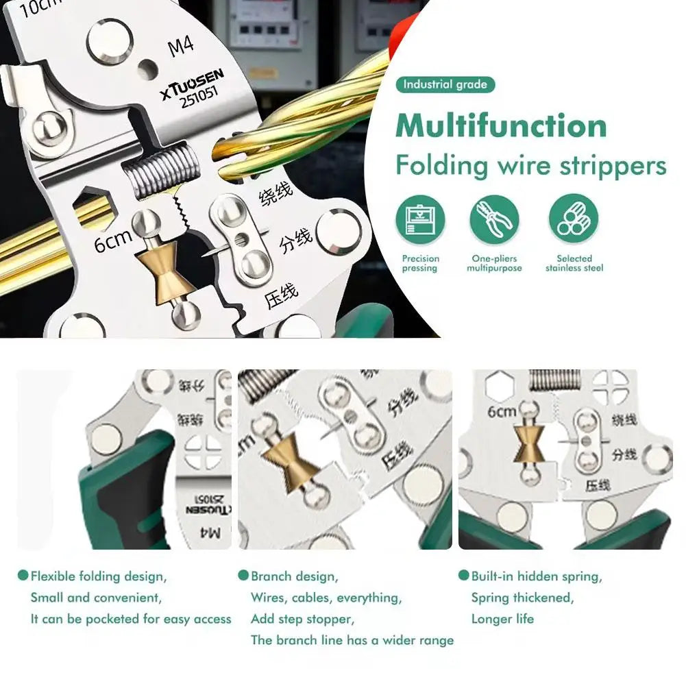 Foldable Wire Stripper & Voltage Tester Pliers | Electrician Tool Wire Stripper Pliers Richie's