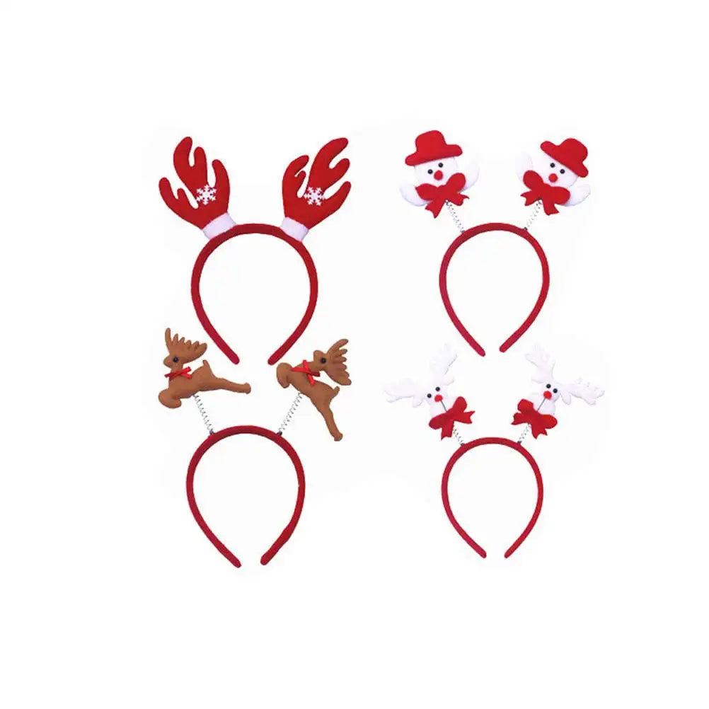 4Pcs Christmas Headbands – Festive Hair Hoops for Party & Photos Holiday Hair Accessory Richie's Default Title