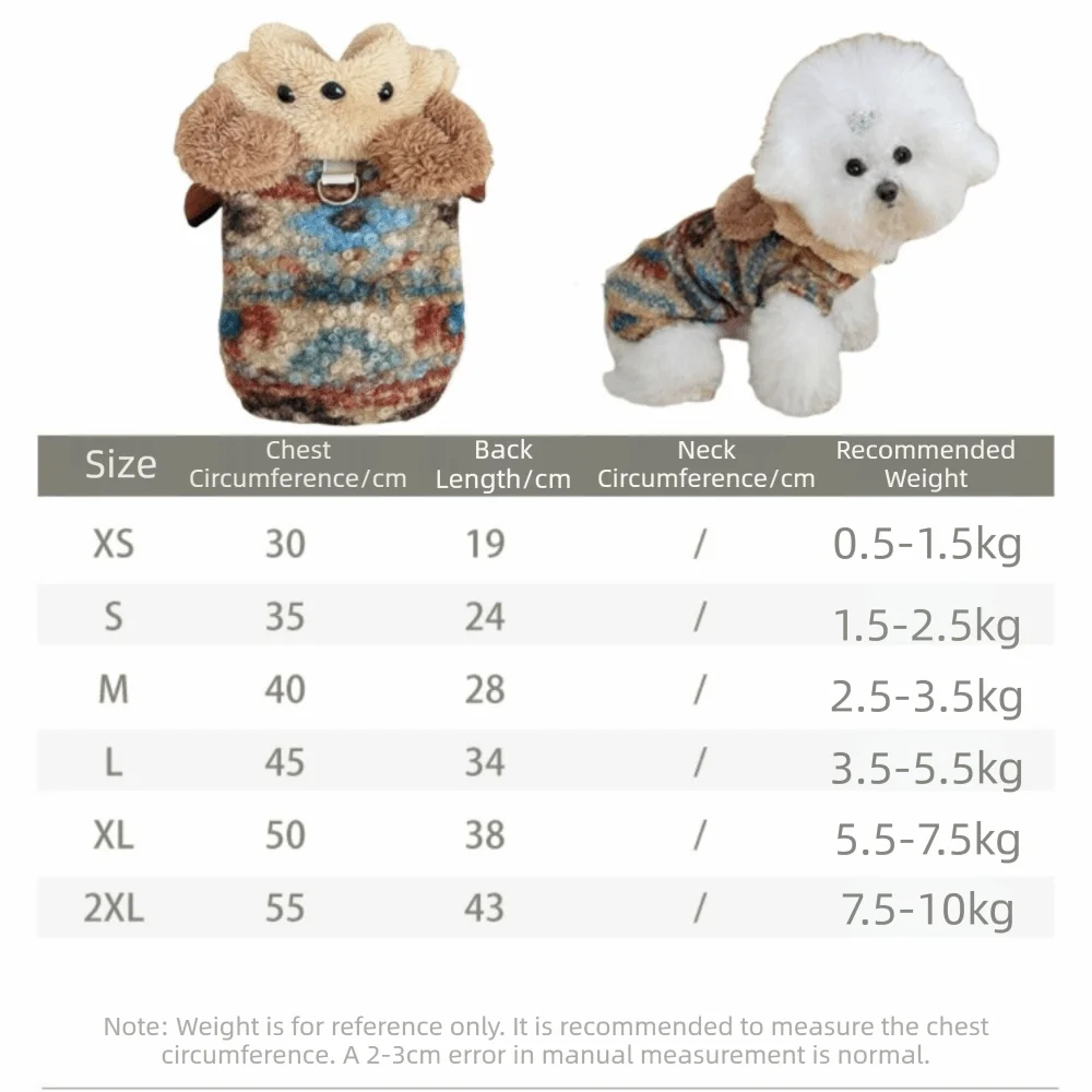 Cute Bear Dog Winter Coat – Warm Vest Jacket for Small Pets Pet Dog Coat Richie's