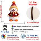 16pcs Wooden Snowman Christmas Tree Ornament Set | Xmas Décor Christmas Ornament Set Richie's