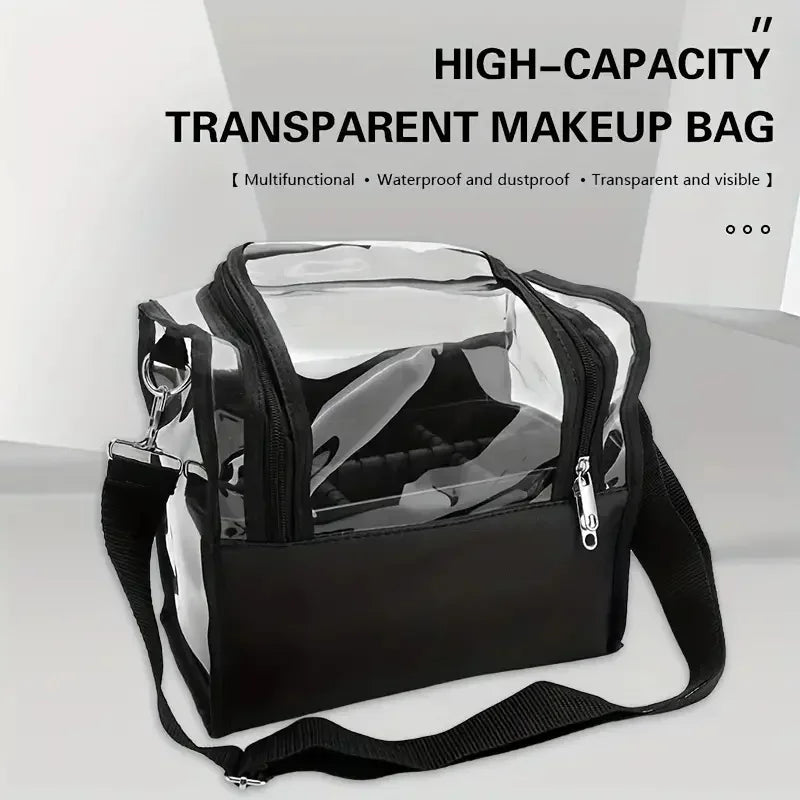 Clear Makeup Brush Holder Backpack | Waterproof Travel Case Cosmetic Organizer Bag Richie's