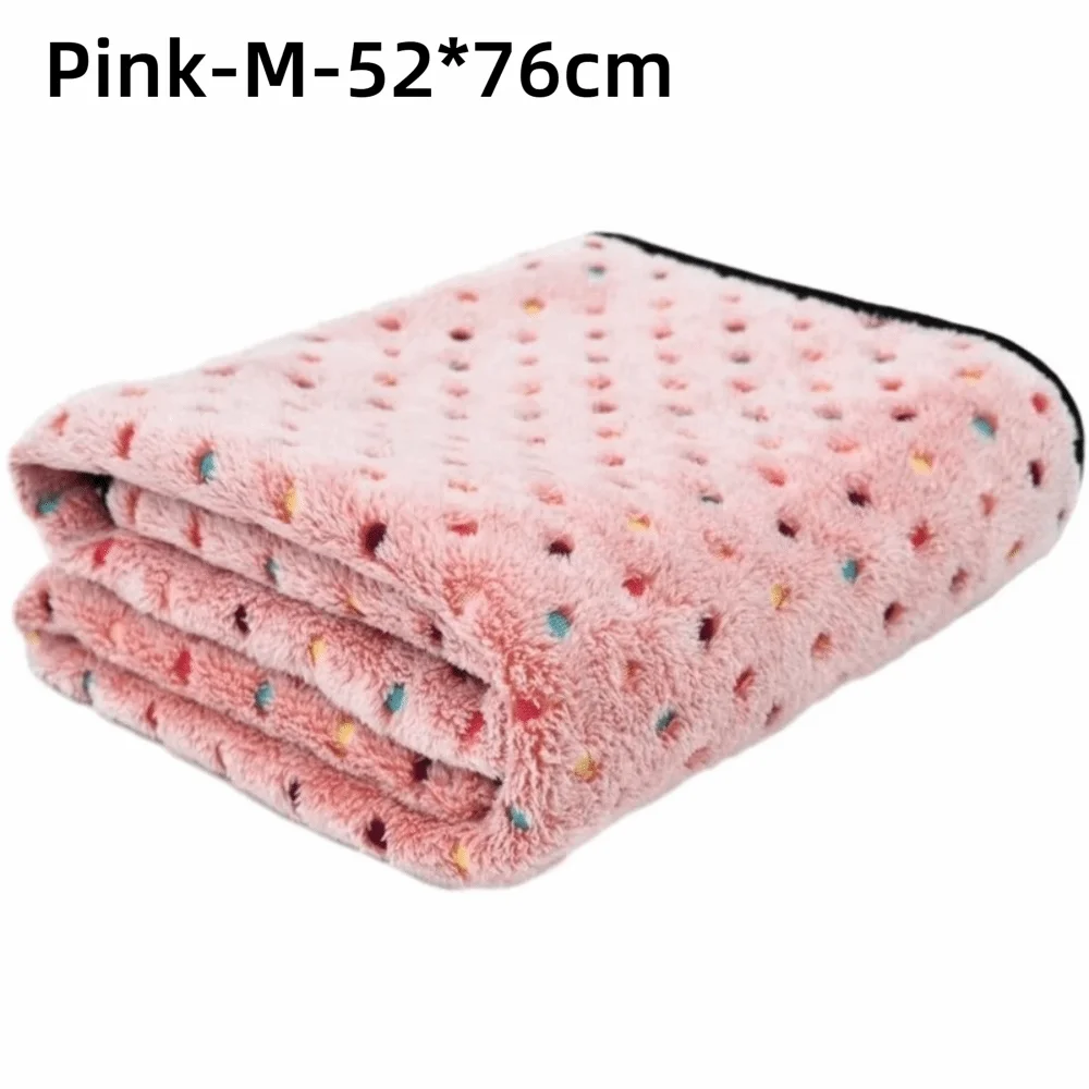 Ultra-Soft Machine Washable Pet Blanket for Dogs & Cats Pet Bed Blanket Richie's Pink-M