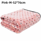 Ultra-Soft Coral Fleece Pet Blanket for Cats & Dogs | 3 Sizes Pet Bed Blanket Richie's Pink-M