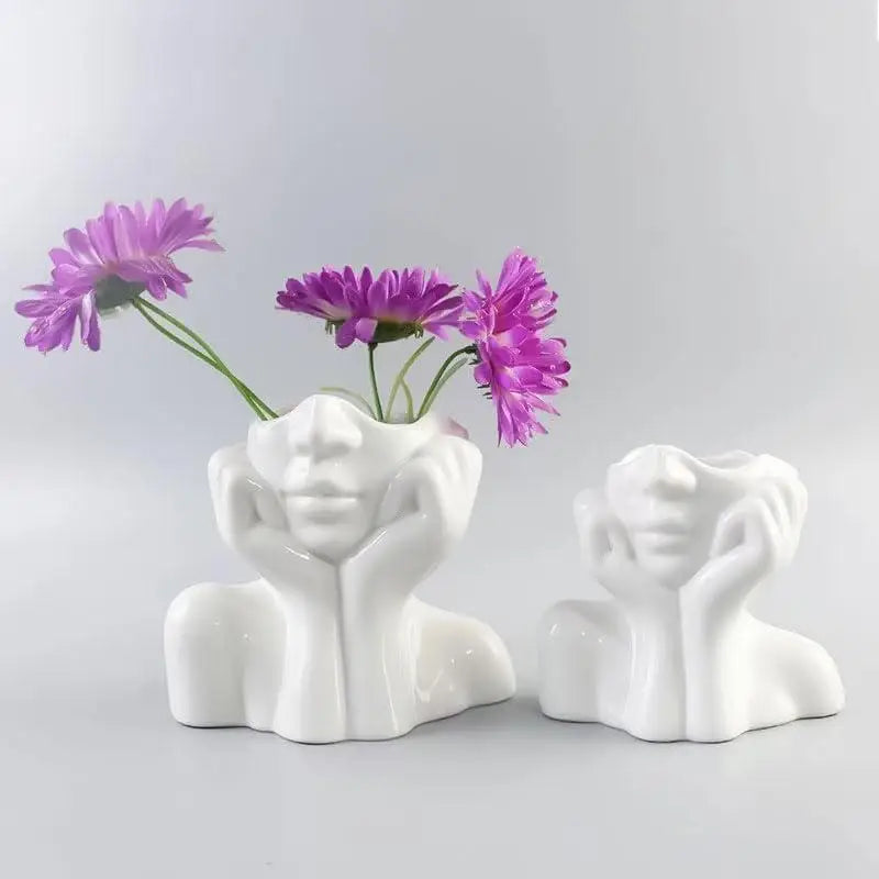 Face-Shaped Makeup Brush Holder | Minimalist Desk Organizer Makeup Brush Holder Richie's