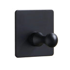 Stainless Steel Adhesive Wall Hooks Rustproof Punch-Free Hanger Adhesive Wall Hooks Richie's Black D