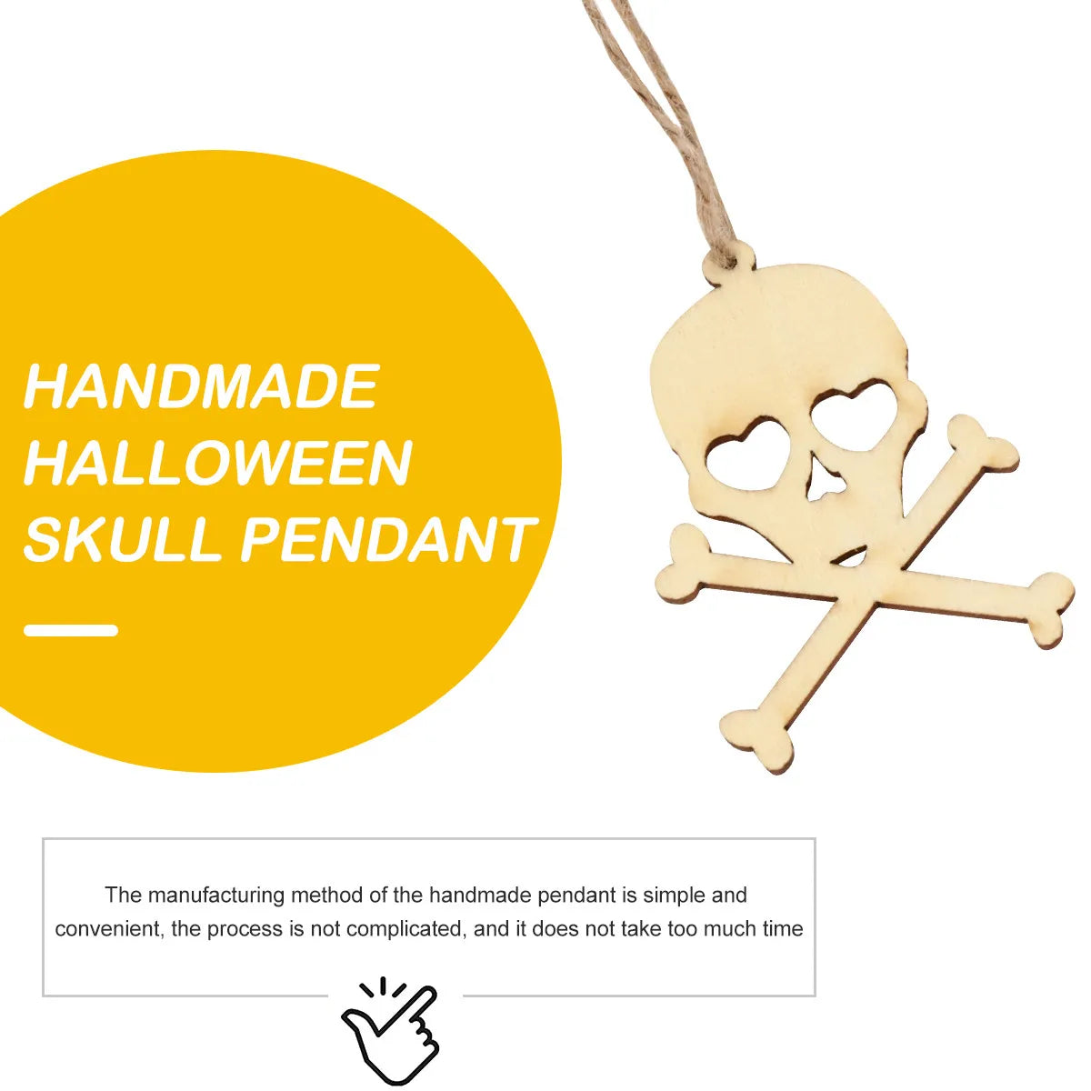 30 Pcs Wooden Skull Ornaments Halloween DIY Craft Pendants Halloween Craft Ornaments Richie's