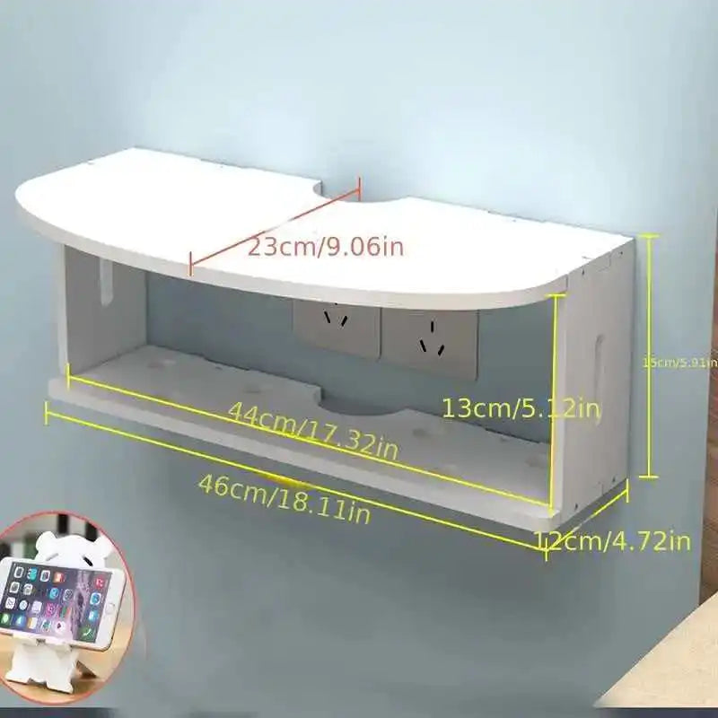 No-Drill Wall Socket Shelf – Bedside & Router Storage Rack Wall Storage Rack Richie's 46cm