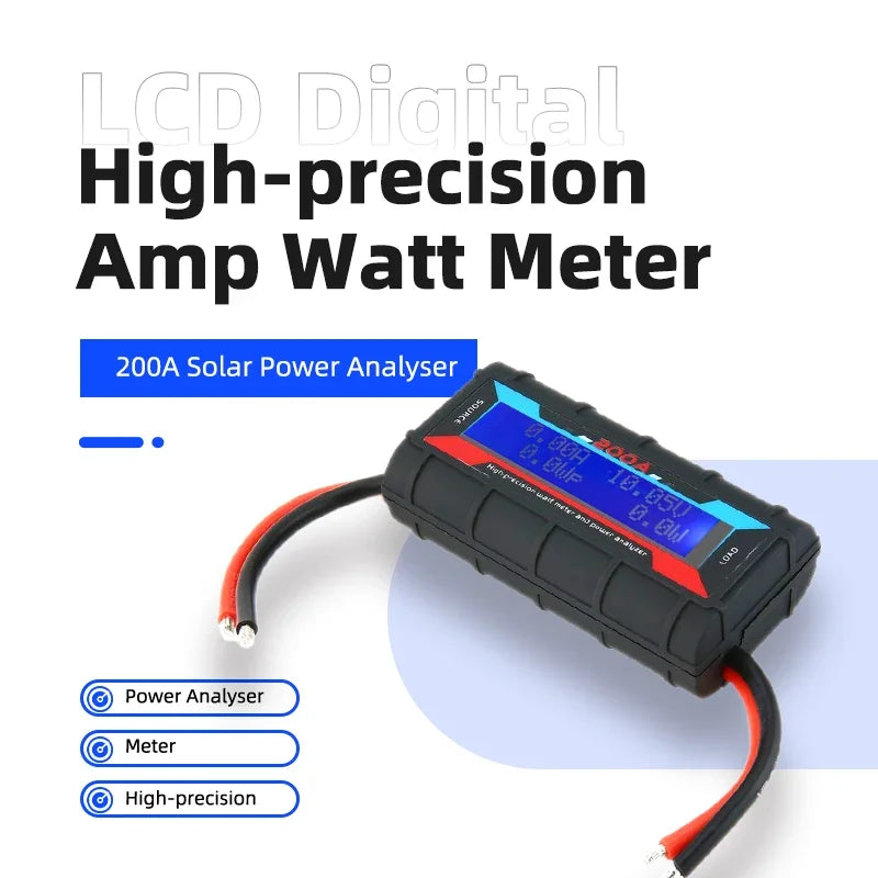 200A LCD Digital Watt Meter Power Analyzer – RC Battery & Solar Digital Power Analyzer Richie's