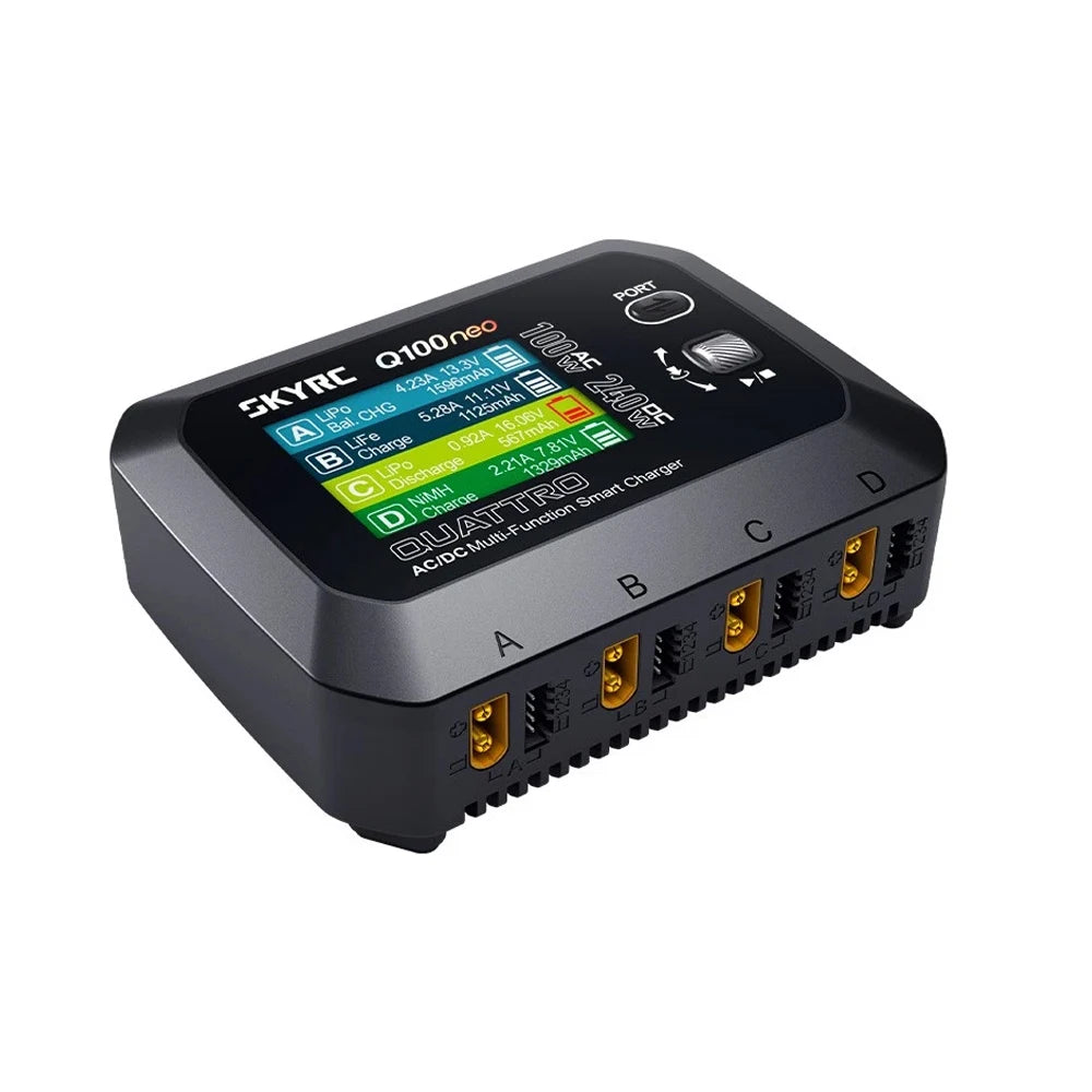 SKYRC Q100neo Smart Balance Charger 100W AC 240W DC 4-Port RC Battery Charger Richie's US Plug