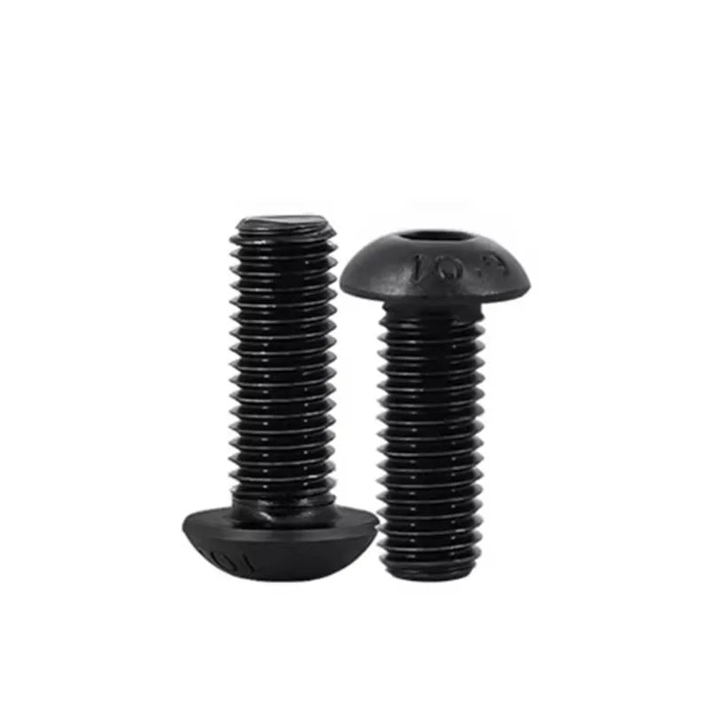 10pcs UNC Grade 10.9 Black Hex Socket Mushroom Head Bolts Hex Socket Bolts Richie's