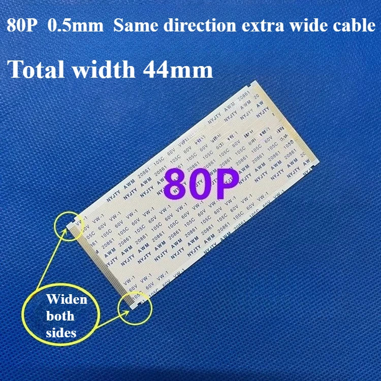 Gold-Plated FFC FPC Flexible Cable 0.5mm Pitch 40–96 Pin Flat Flexible Cable Richie's