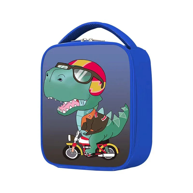 Dinosaur Insulated Lunch Bag Thermal Cooler for Kids & Women Insulated Lunch Bag Richie's bicycle dinosaur