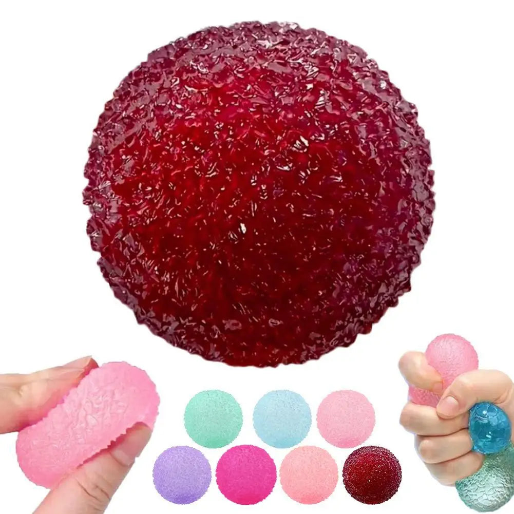 Textured Sensory Fidget Ball – Soft Memory Gel Squeeze Toy Sensory Fidget Toy Richie's wine red