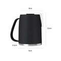 304 Stainless Steel Magnetic Mouthwash Cup – No-Drill 400ml Bathroom Cup Holder Richie's Black