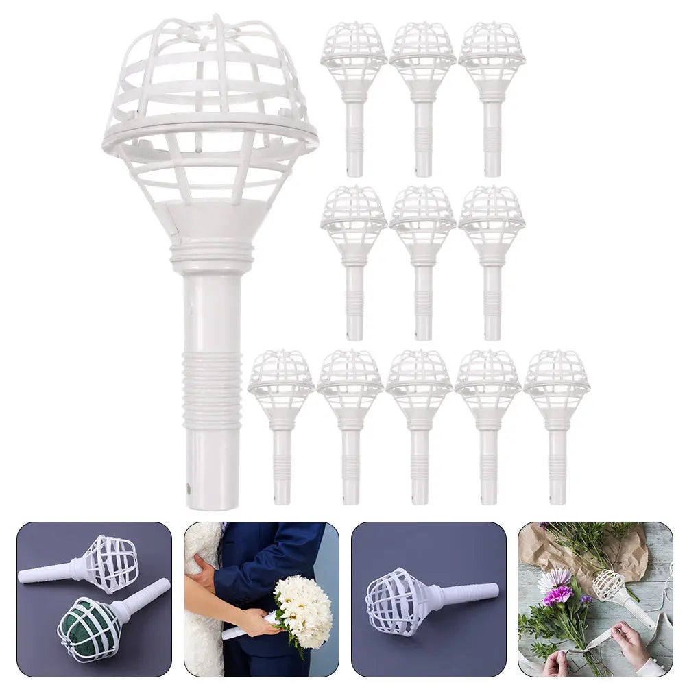 12Pcs Plastic Bridal Bouquet Holders – DIY Wedding Floral Handle Bouquet Holder Richie's other