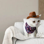 Adjustable Pet Cowboy Hat for Cats & Small Dogs | Summer Pet Costume Hat Richie's