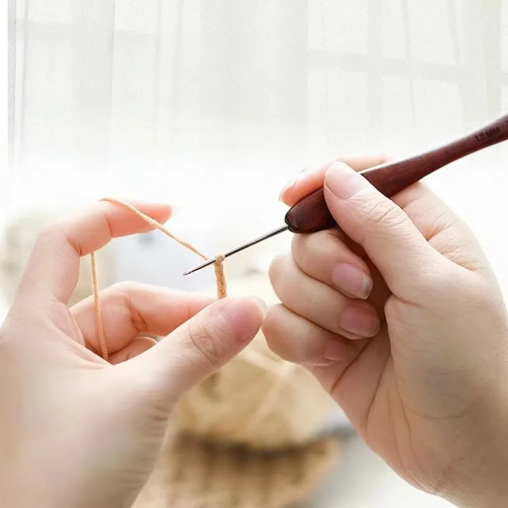 Sandalwood Crochet Hook 2.0–6.0mm Stainless Steel Weaving Tool Crochet Hook Richie's