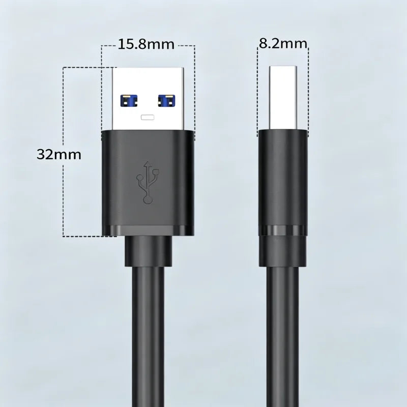 USB 3.0 Male to Male Cable 5Gbps – 1.5M Data Transfer Cord USB Data Cable Richie's
