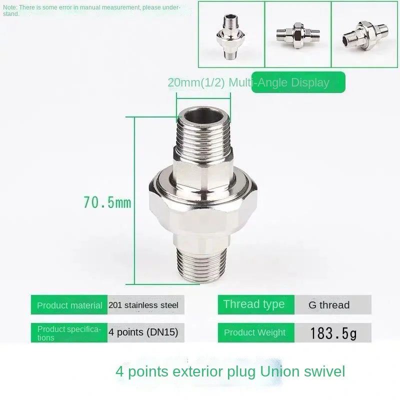 Stainless Steel Pipe Fittings Tee Elbow Reducer DN20 DN15 Pipe Fittings Richie's 183.5g 1/2"