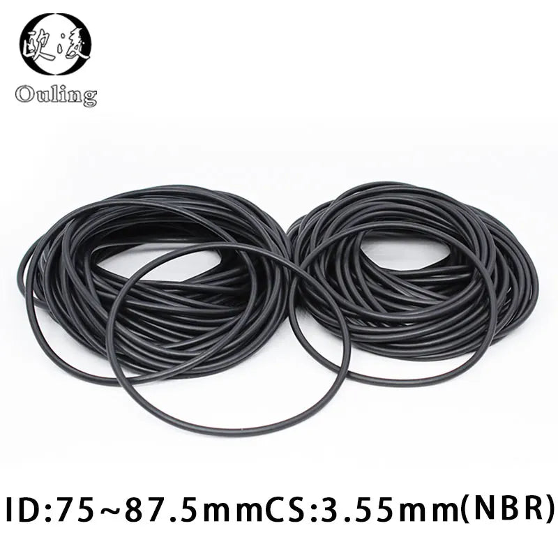10-Pack NBR O-Rings CS 3.55mm ID 75–87.5mm Sealing Gaskets Industrial O-Ring Seal Richie's