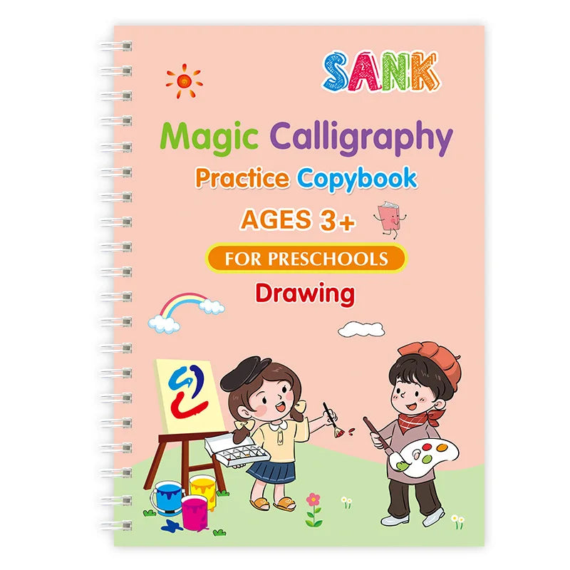 Reusable Magic Practice Copybook for Kids – English Writing Kids Practice Copybook Richie's Drawing 1pc