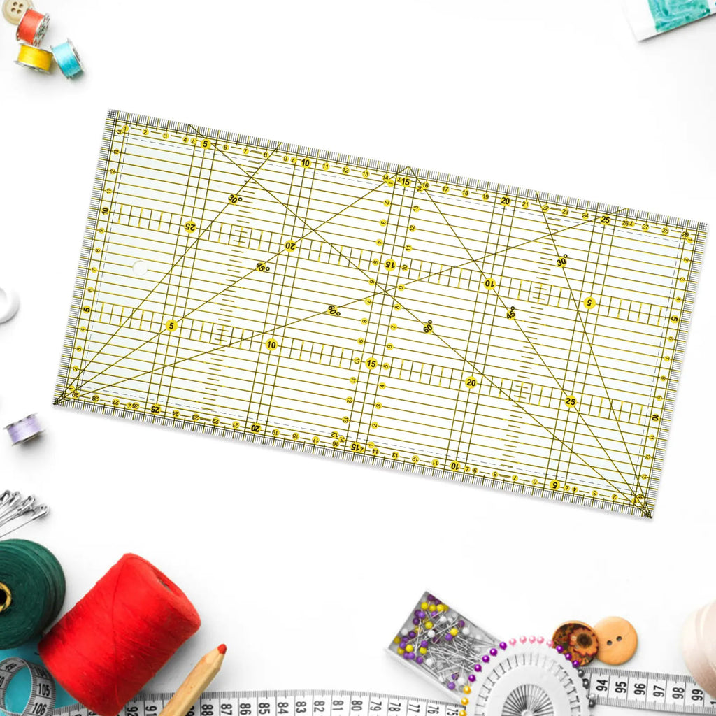 15x30cm Acrylic Quilting Ruler – Double Grid Patchwork Tool Quilting Ruler Richie's