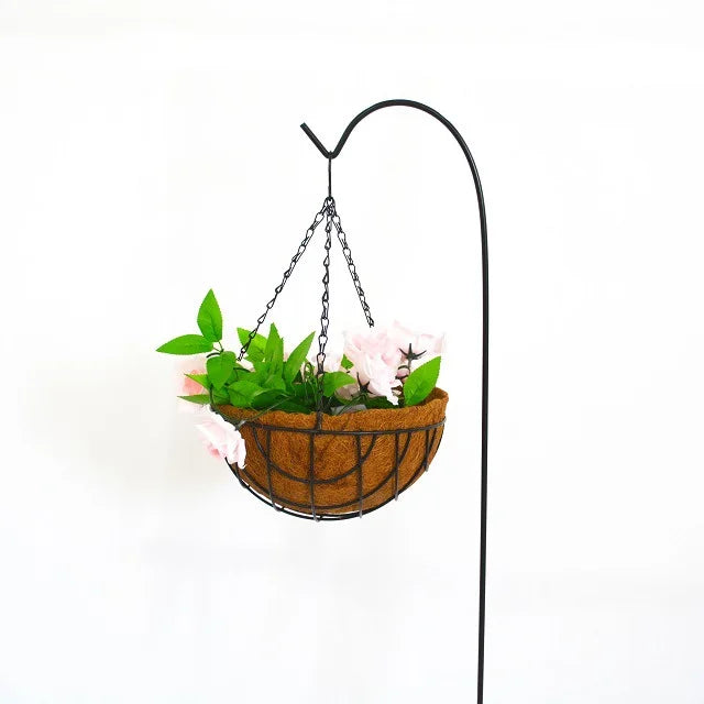 Iron Hanging Basket Flower Pot – Wall Garden & Courtyard Decor Hanging Basket Planter Richie's