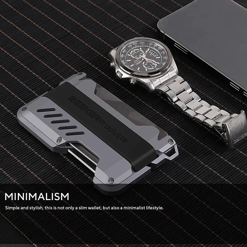 Zeeker Tactical Aluminum RFID Slim Wallet – Men's EDC Card Holder Metal Slim Wallet Richie's