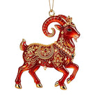 Acrylic Zodiac Ram Christmas Ornament – Red & Gold Angel Wings Christmas Ornament Richie's 6