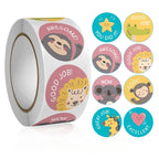 500pcs Cute Animal Stickers Roll – Craft & Gift Packaging Decorative Sticker Roll Richie's 1roll