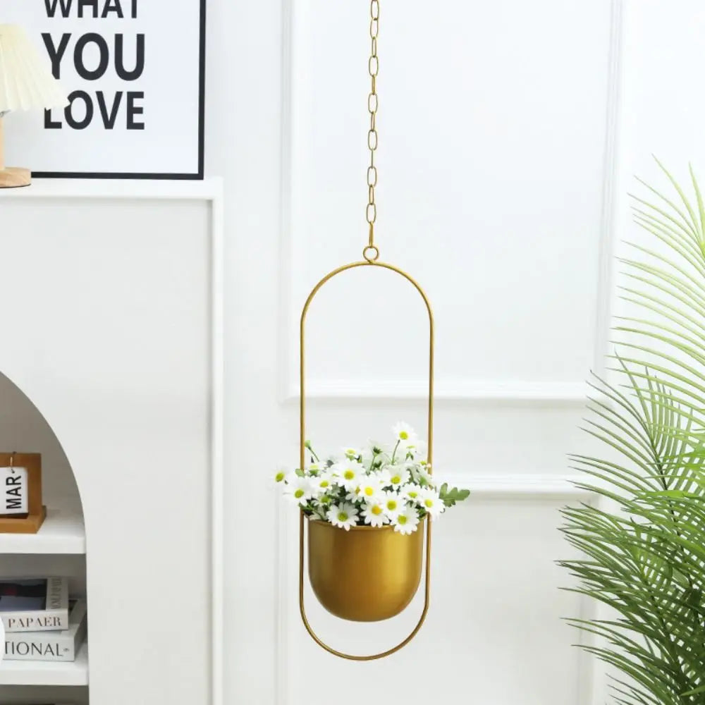 Iron Hanging Flower Pot Basket with Hook – Home Decor Hanging Planter Richie's