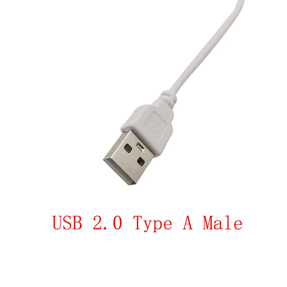 USB to 3.5mm x 1.35mm DC 5V Charging Cable 100cm – White USB Power Cable Richie's