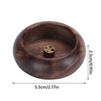 Wooden Incense Holder Bowl Heart Sutra Carved Mini Censer Incense Holder Richie's