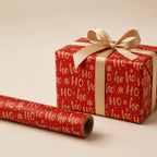 Christmas Kraft Wrapping Paper Roll – Vintage HoHoHo Design Gift Wrapping Paper Richie's