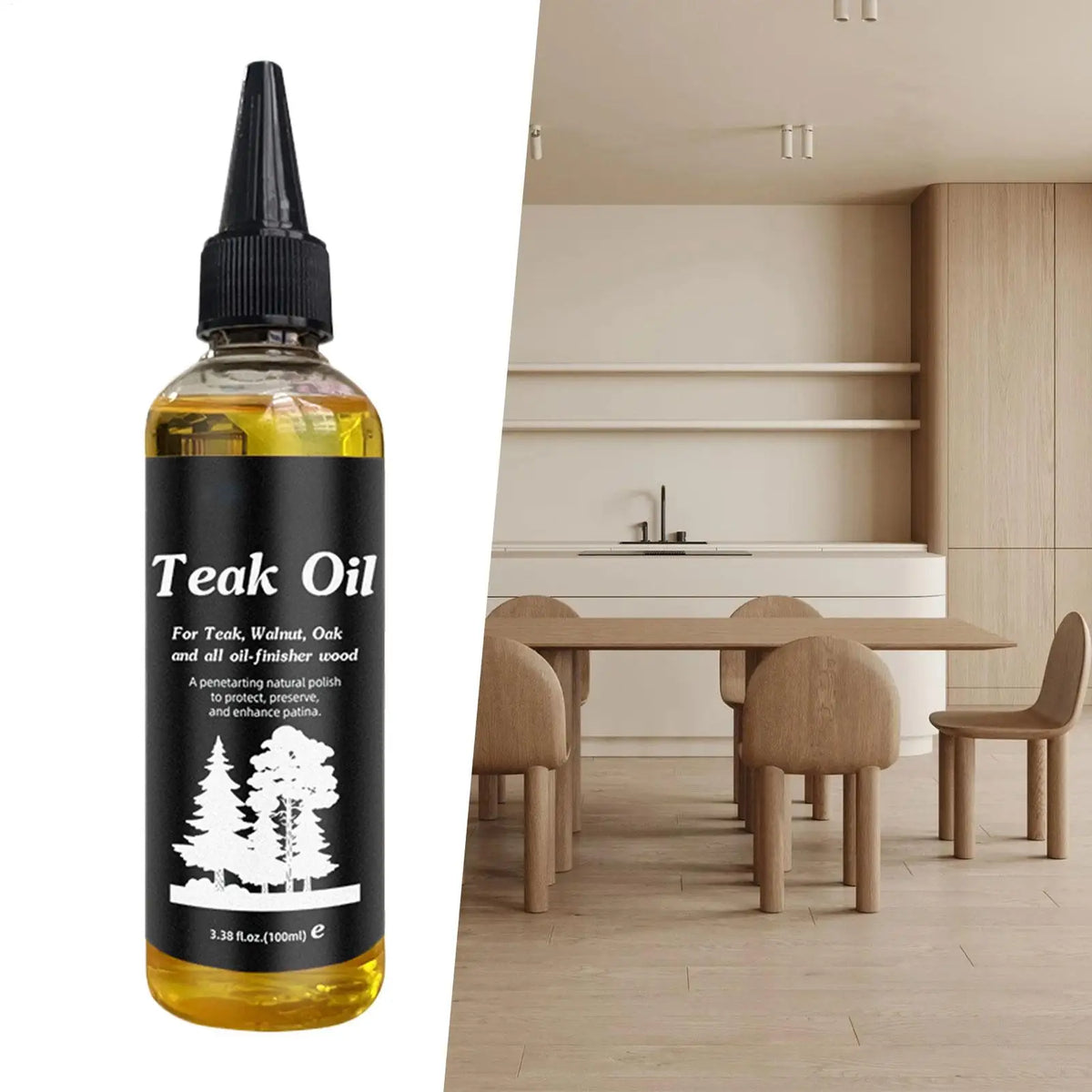 Teak Wood Oil 100ml – Natural Nourishing & Polishing Wood Oil Wood Care Oil Richie's Default Title