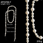 1.8M Acrylic Bead Garland – Crystal & Pearl Christmas Strand Christmas Bead Garland Richie's Style 7