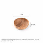 Japanese Style Handmade Wooden Soup Bowls – Round Wood Tableware Wooden Soup Bowl Richie's 12-tray