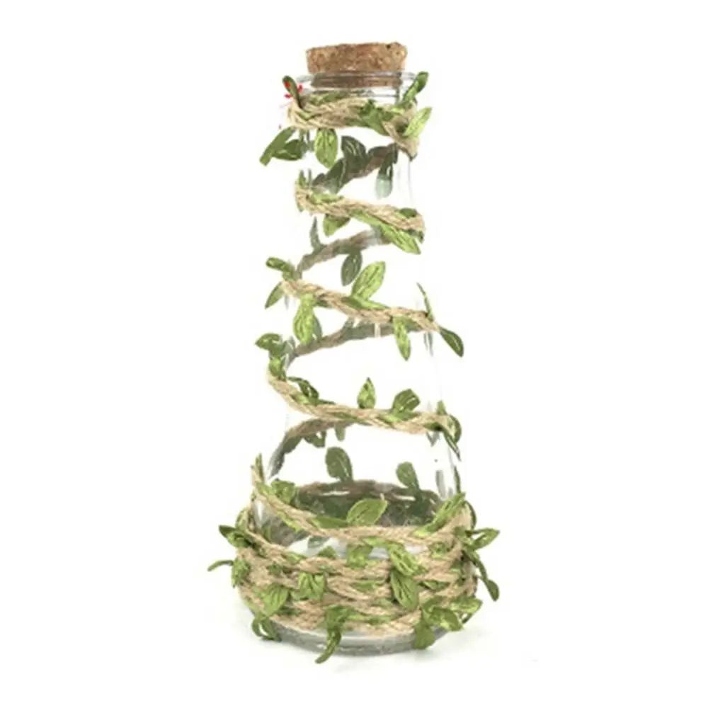 Vintage Jute Twine Burlap Rope with Artificial Leaves 5M/10M Decorative Craft Twine Richie's