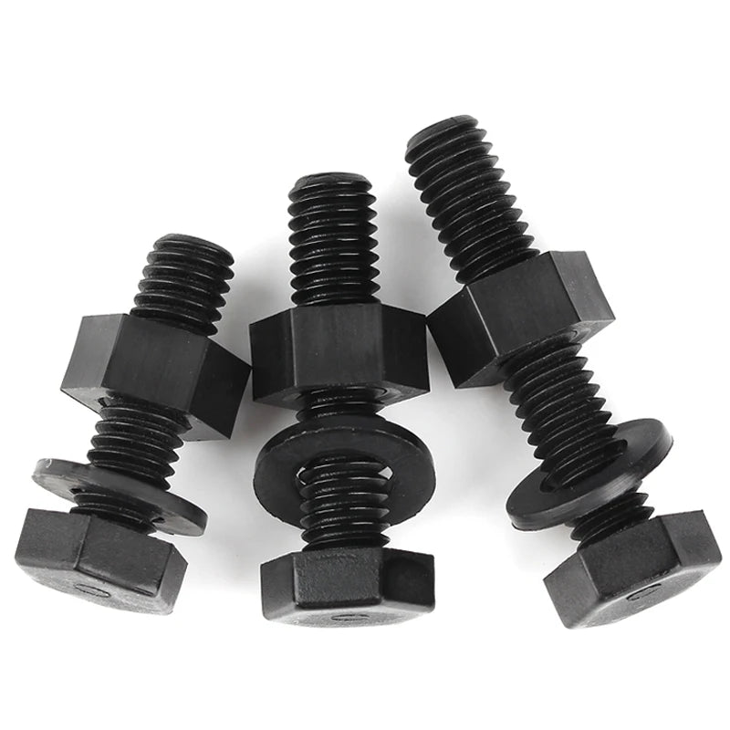 PA66 Nylon Hex Bolt Nut Washer Set M3–M12 | 10Pcs Insulated Nylon Fastener Set Richie's