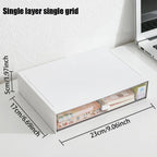 Stackable Clear Acrylic Drawer Organizer – Multi-Compartment Drawer Organizer Richie's white a draw