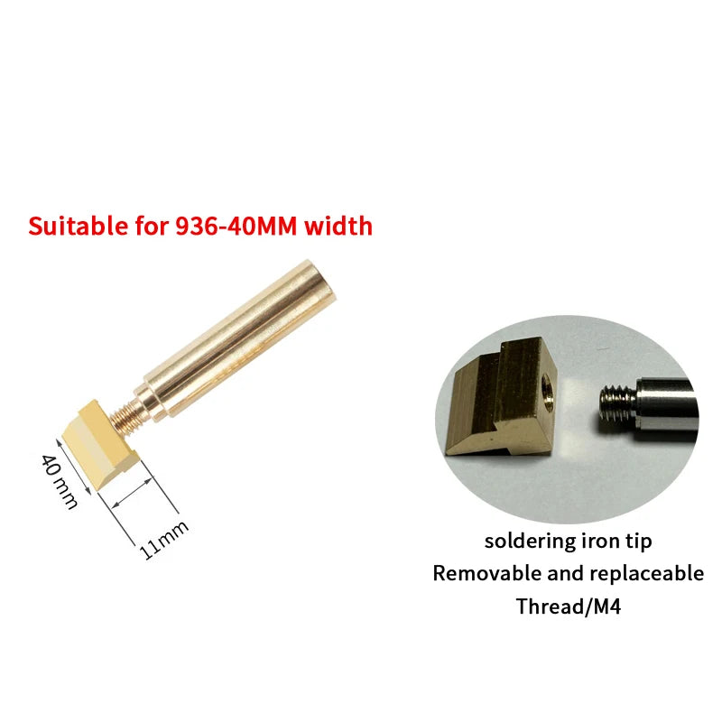 Spade Soldering Iron Tip 936 Series – Brass 10.5–40mm Soldering Iron Tip Richie's 40mm