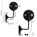 Wall Mount Motorcycle Helmet Holder 180° Dual-Ball Rack 2PCS Helmet Wall Rack Richie's 2PC Single-Ball Rack