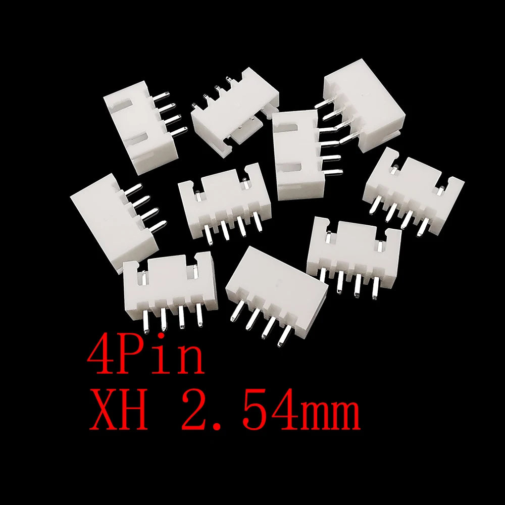 100Pcs JST XH 2.54mm Connector 2/3/4/5 Pin Housing Male Female Wire Connector Kit Richie's 4Pin-J 100Pcs